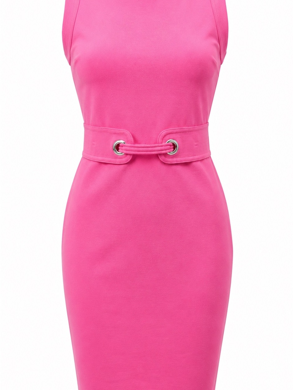 Tommy Hilfiger Hot Pink Sleeveless faux Belted Sheath Dress